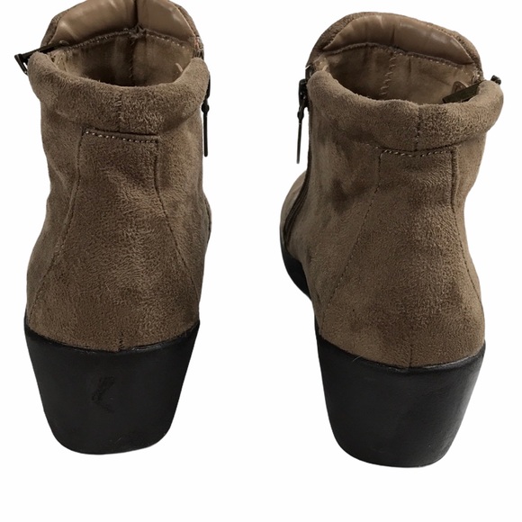 iComfort Brown Suede Fabric Wedge Booties size 9 - Picture 8 of 9